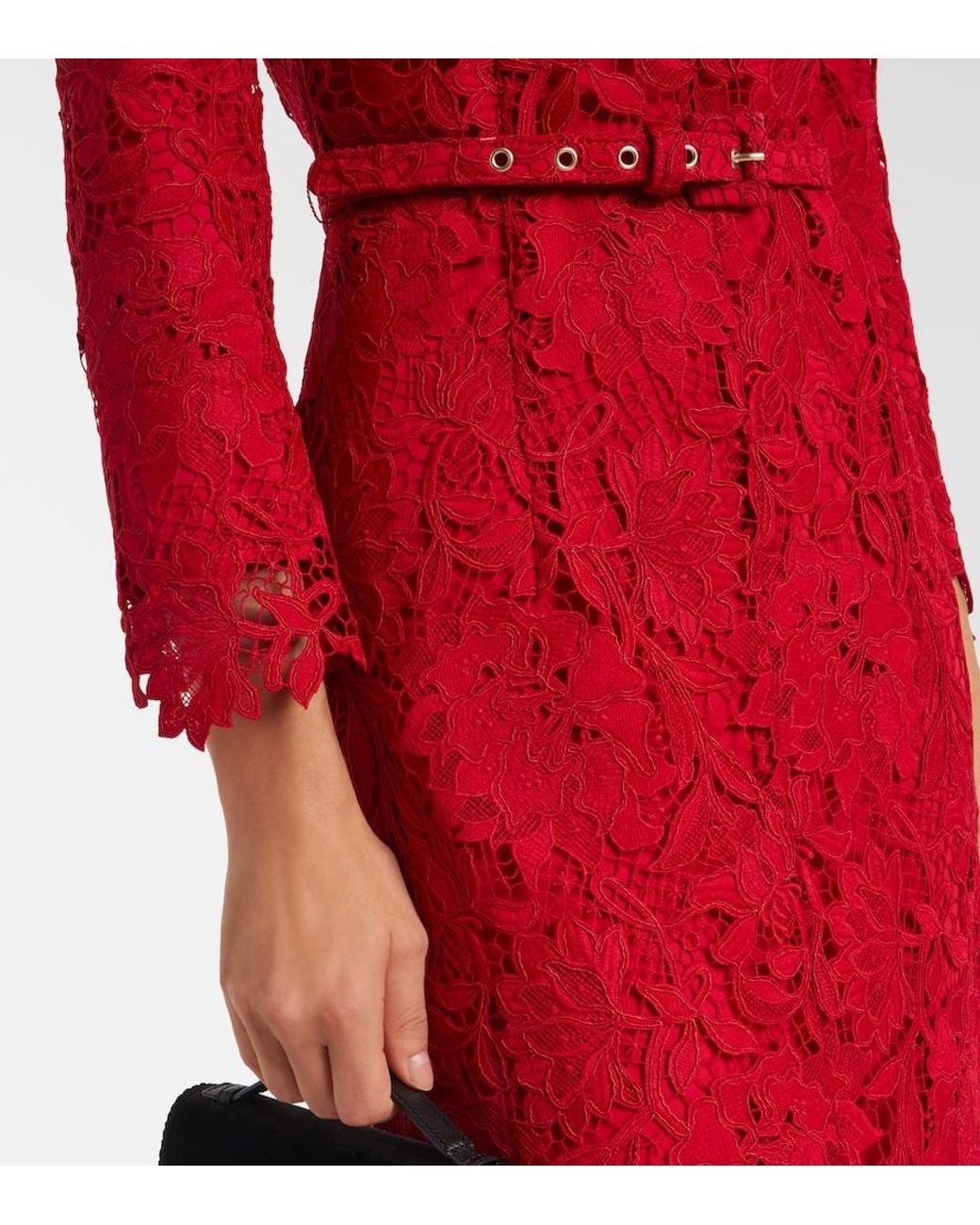 knee length dresses for ladies Maxi Dress Red Long Dress Adorn Lace Bust Maxi Dress Size 8