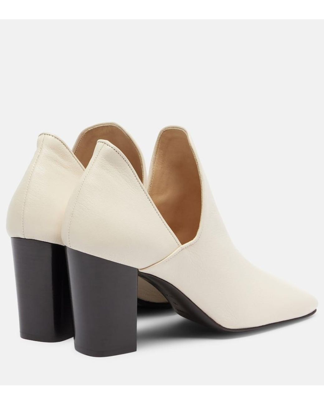 Lemaire White D'Orsay 80 Leather Pumps