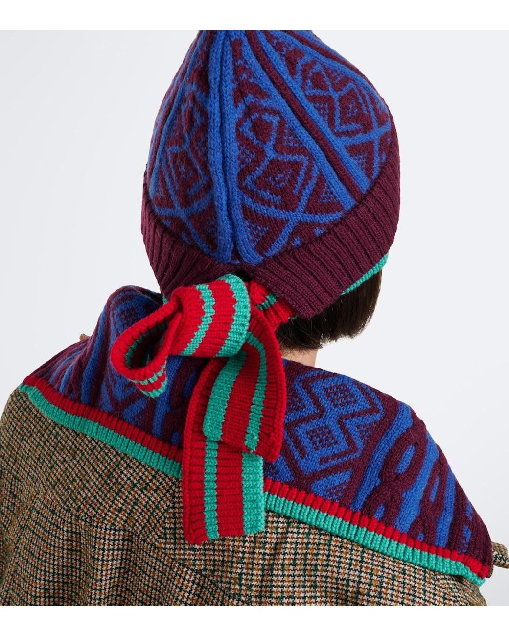 Dries Van Noten Red Wool Beanie
