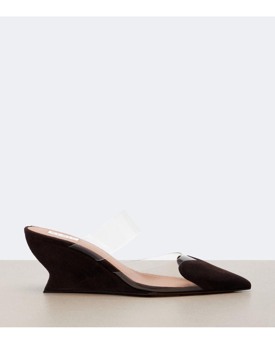 Alaïa Black Le Cour Suede Wedge Mules