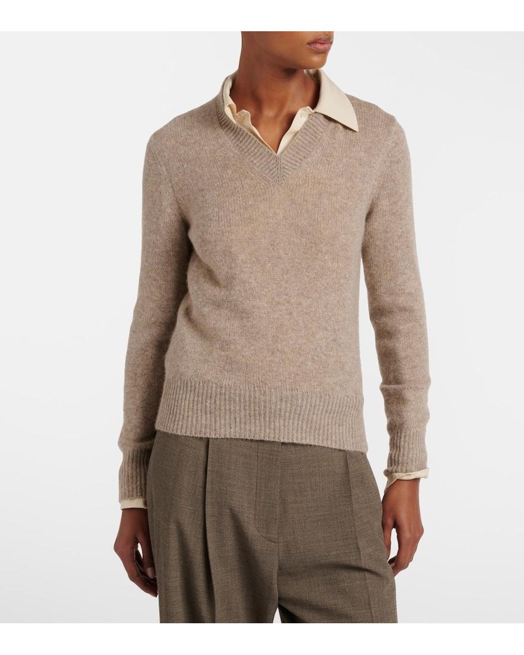 The Row Natural Nalini Cashmere Sweater