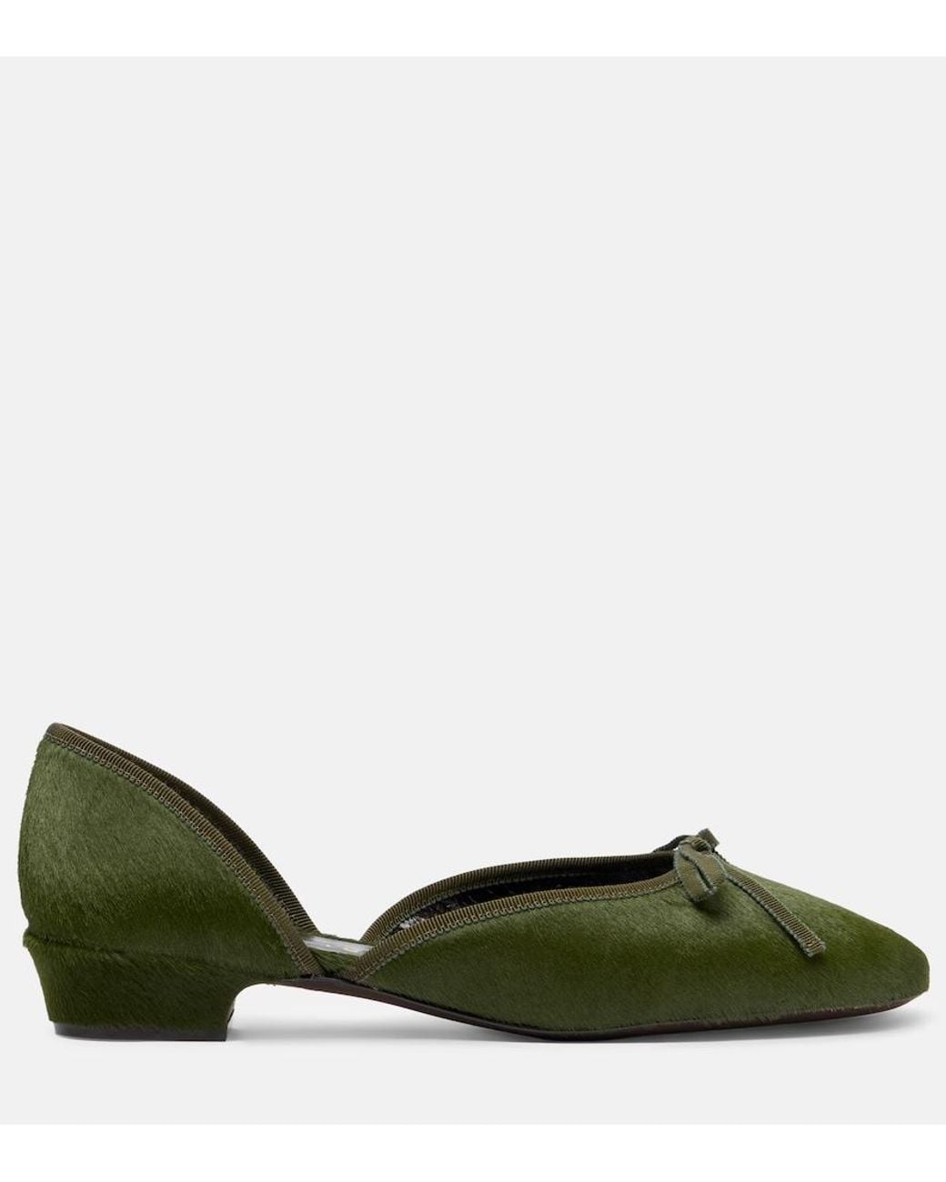 Herbert Levine Green 24/7 Calf Hair Ballet Flats