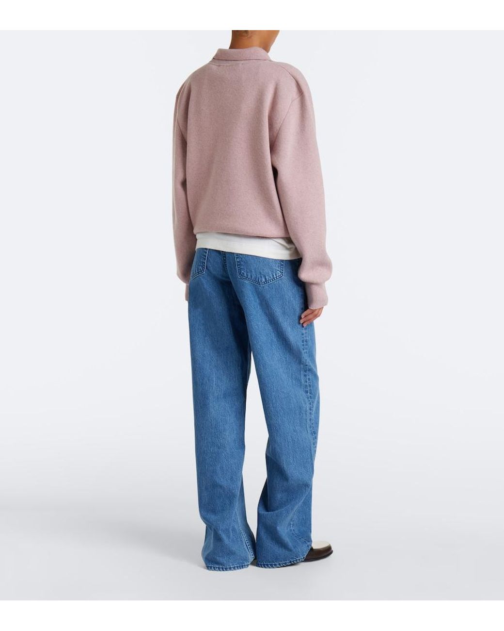 SLVRLAKE Denim Blue Cassie Wide-Leg Jeans