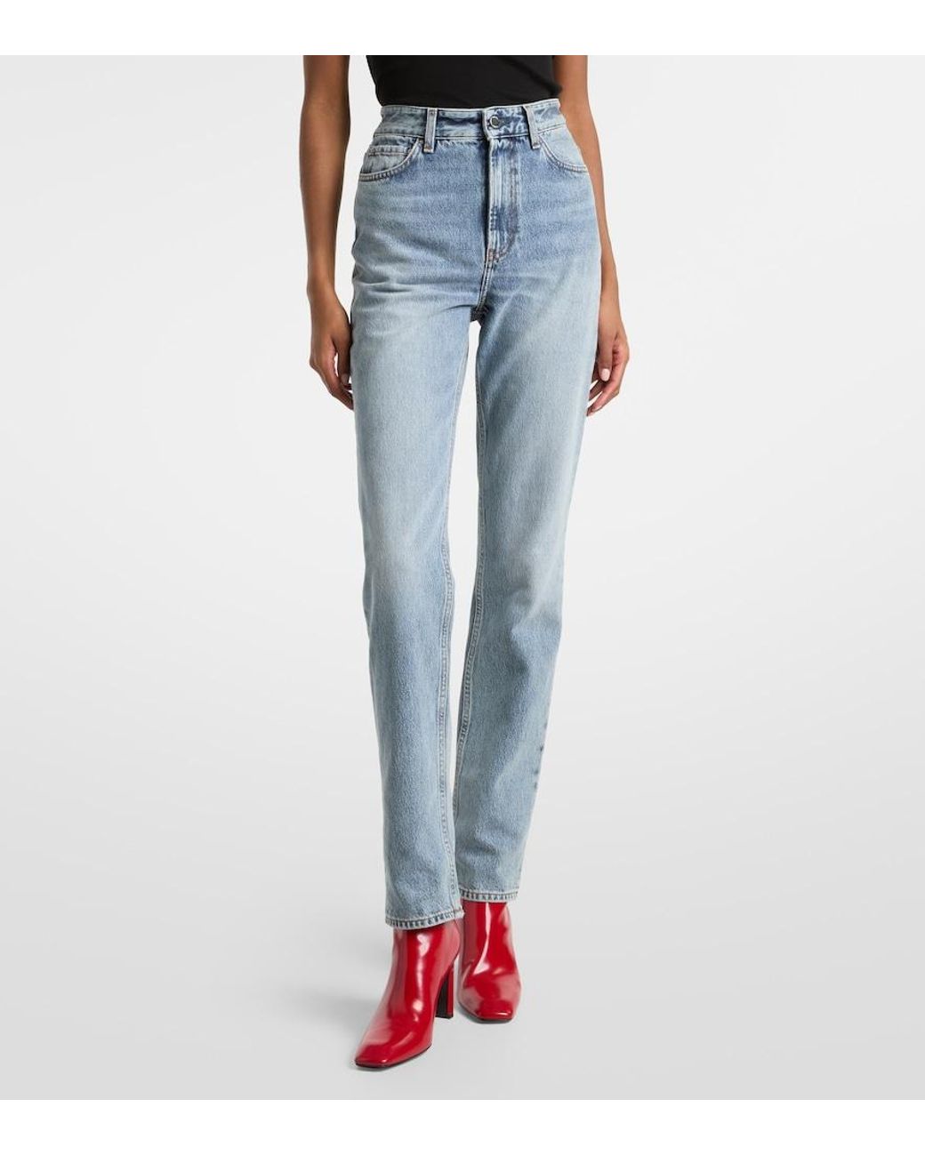 Totême Blue High-Rise Slim Jeans
