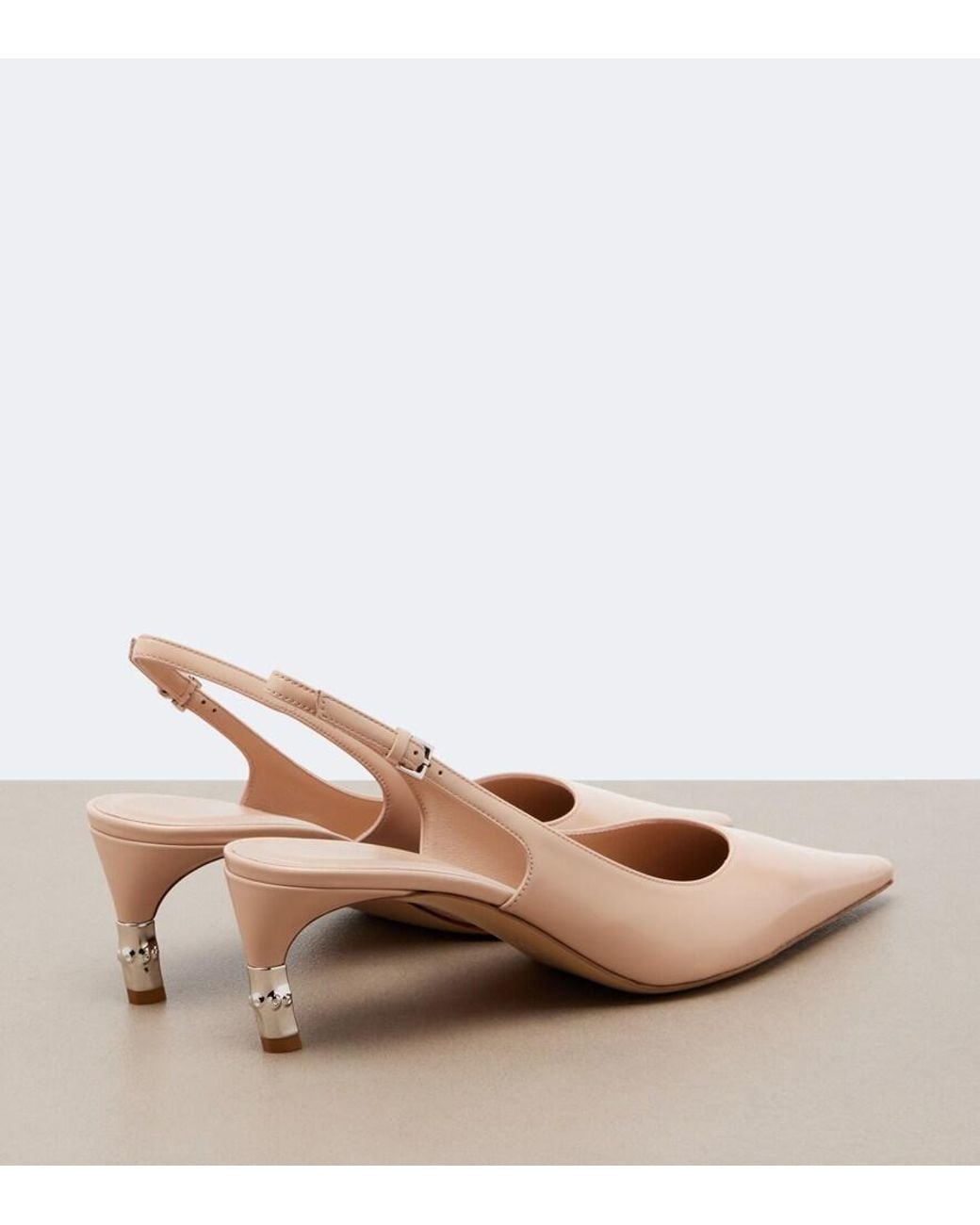 Gucci Pink Castello Leather Slingback Pumps