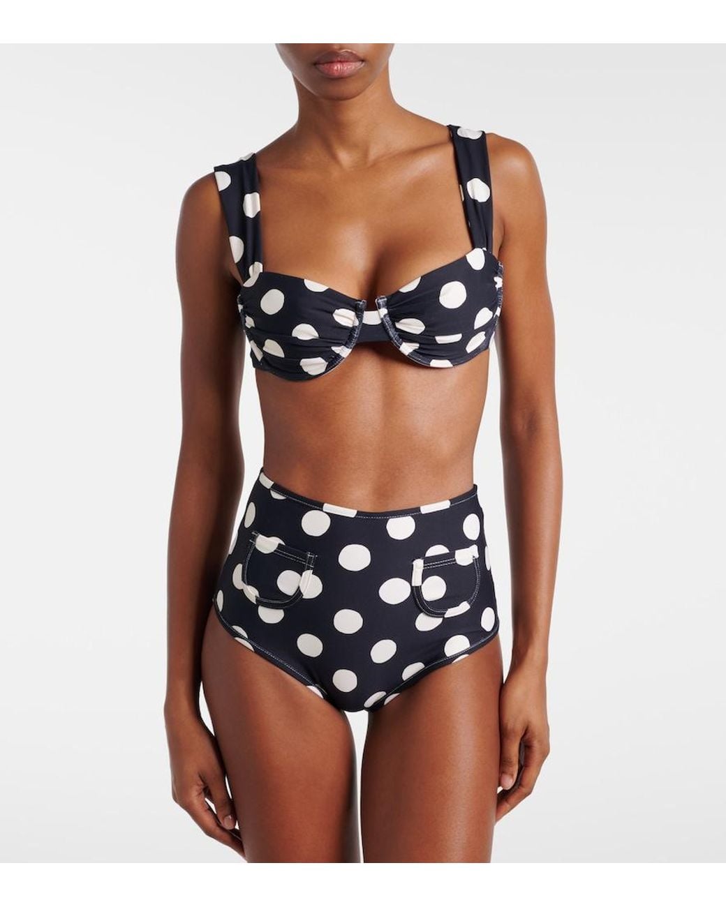 Montce Blue Bella Polka-Dot Bikini Top