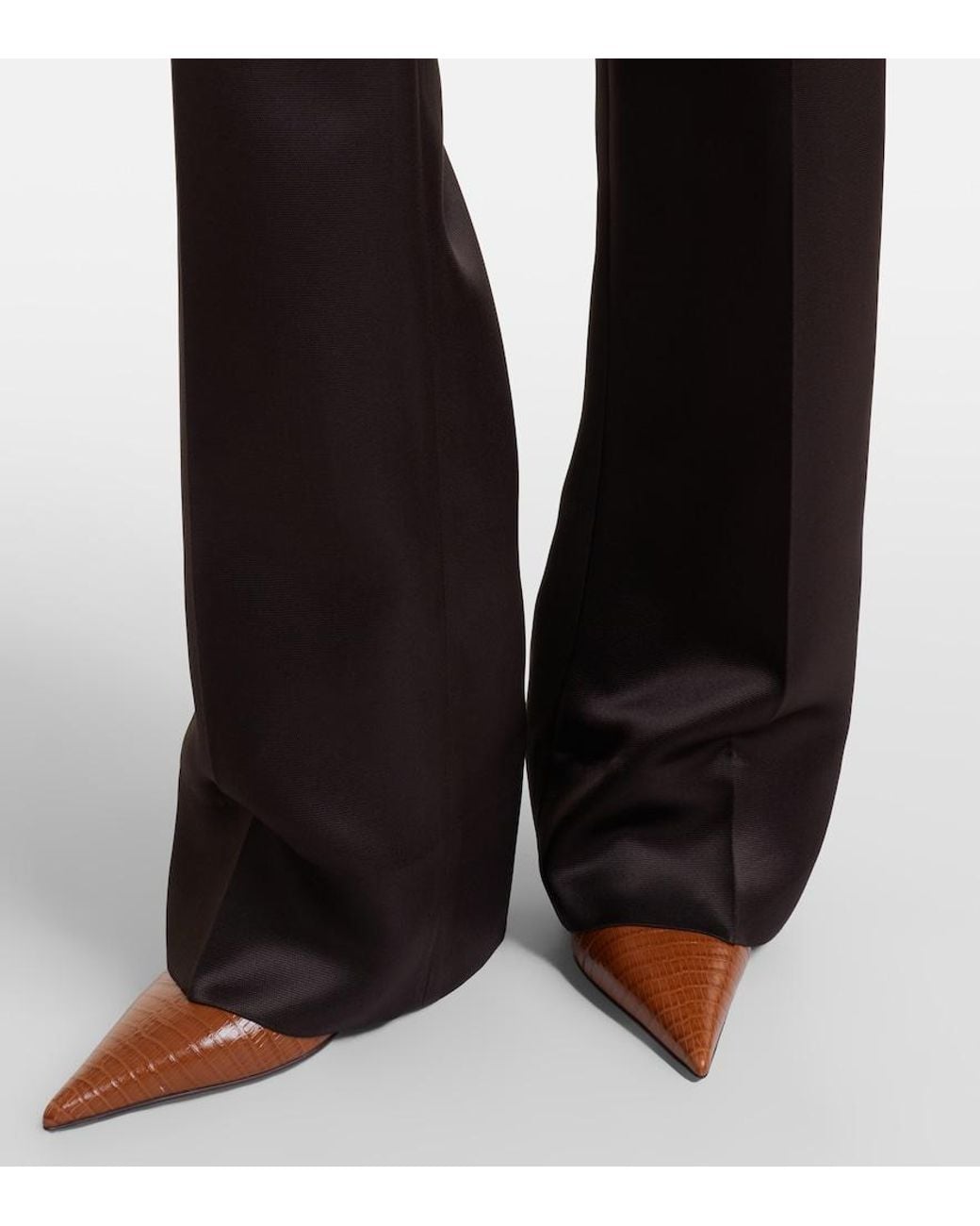 Tom Ford Brown Vertigo Snake-Effect Leather Pumps