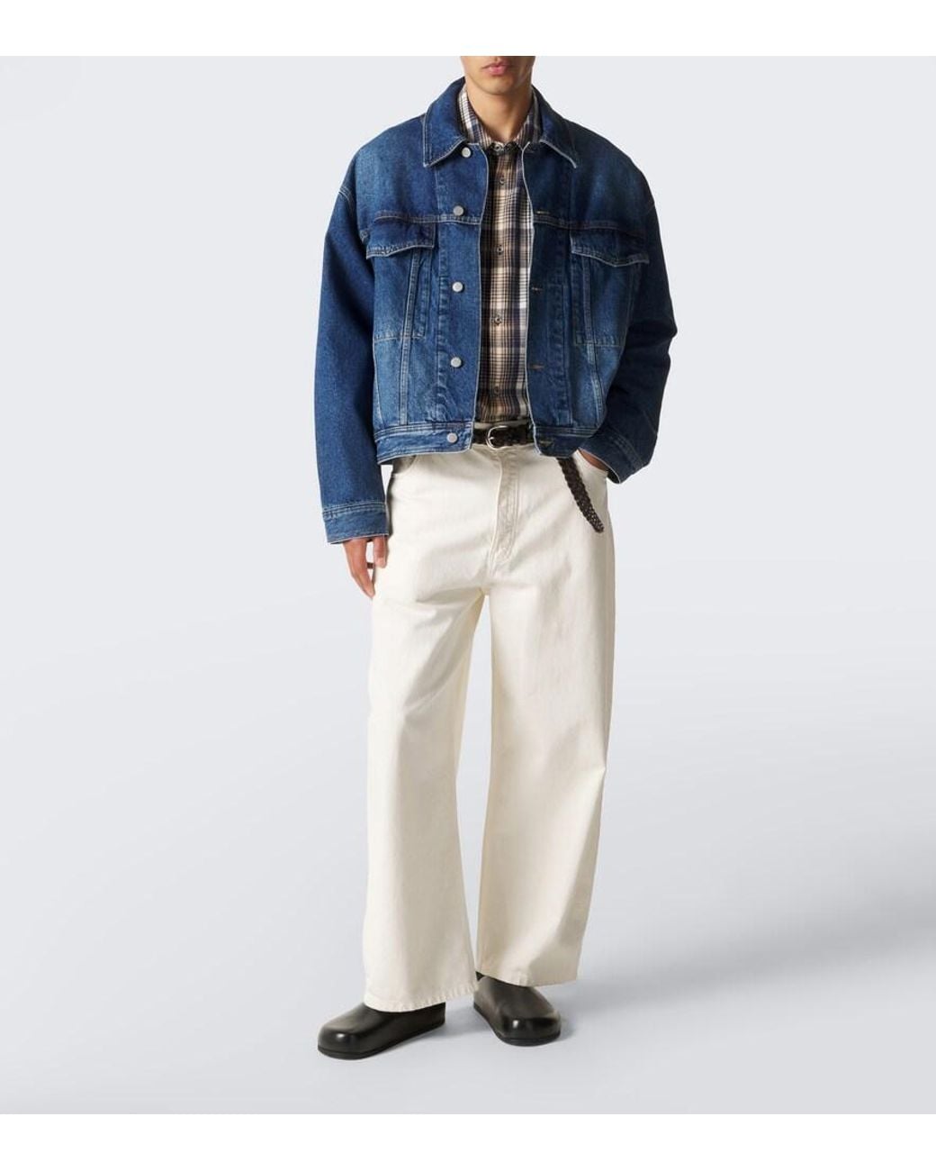 Studio Nicholson Black Wearing Leather Mules for men