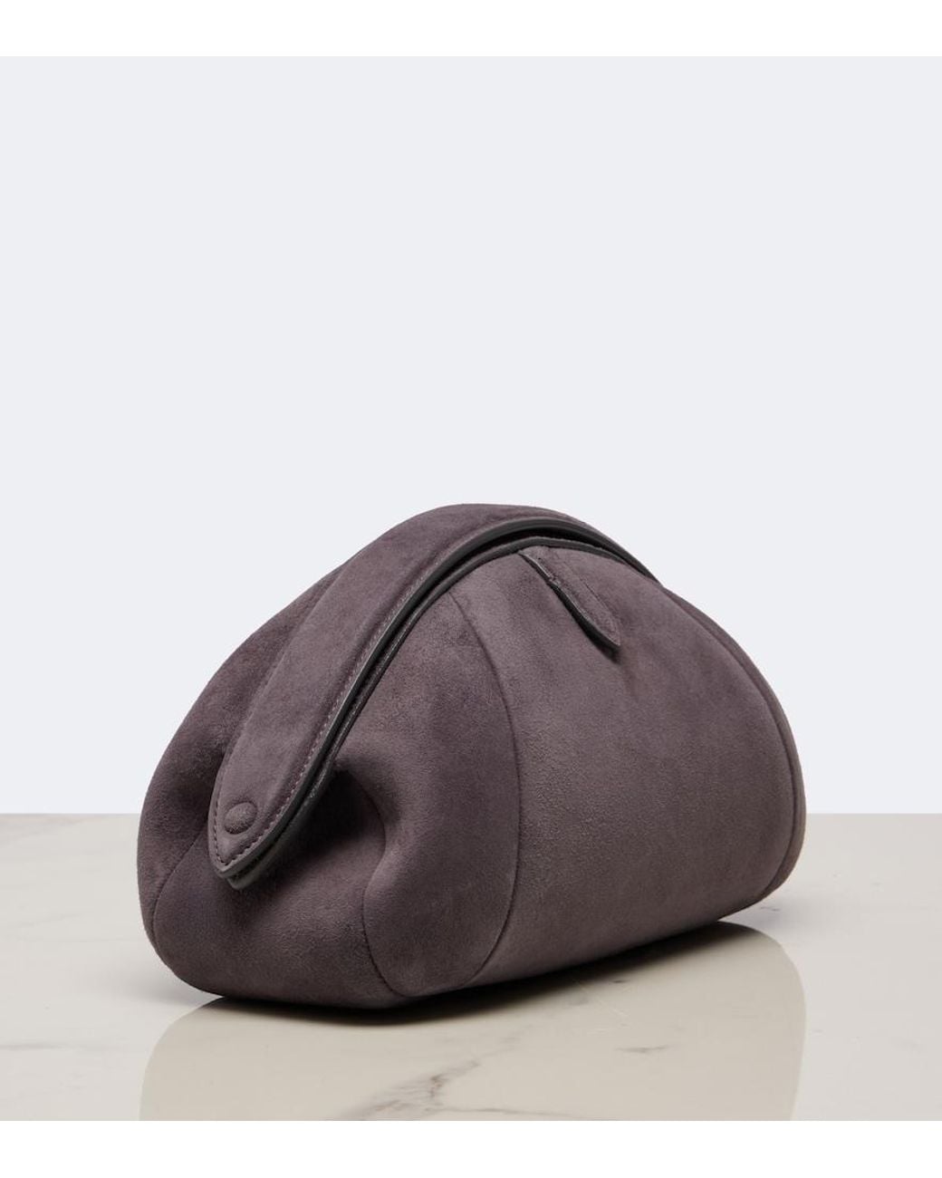 Alaïa Purple Purse Small Suede Clutch