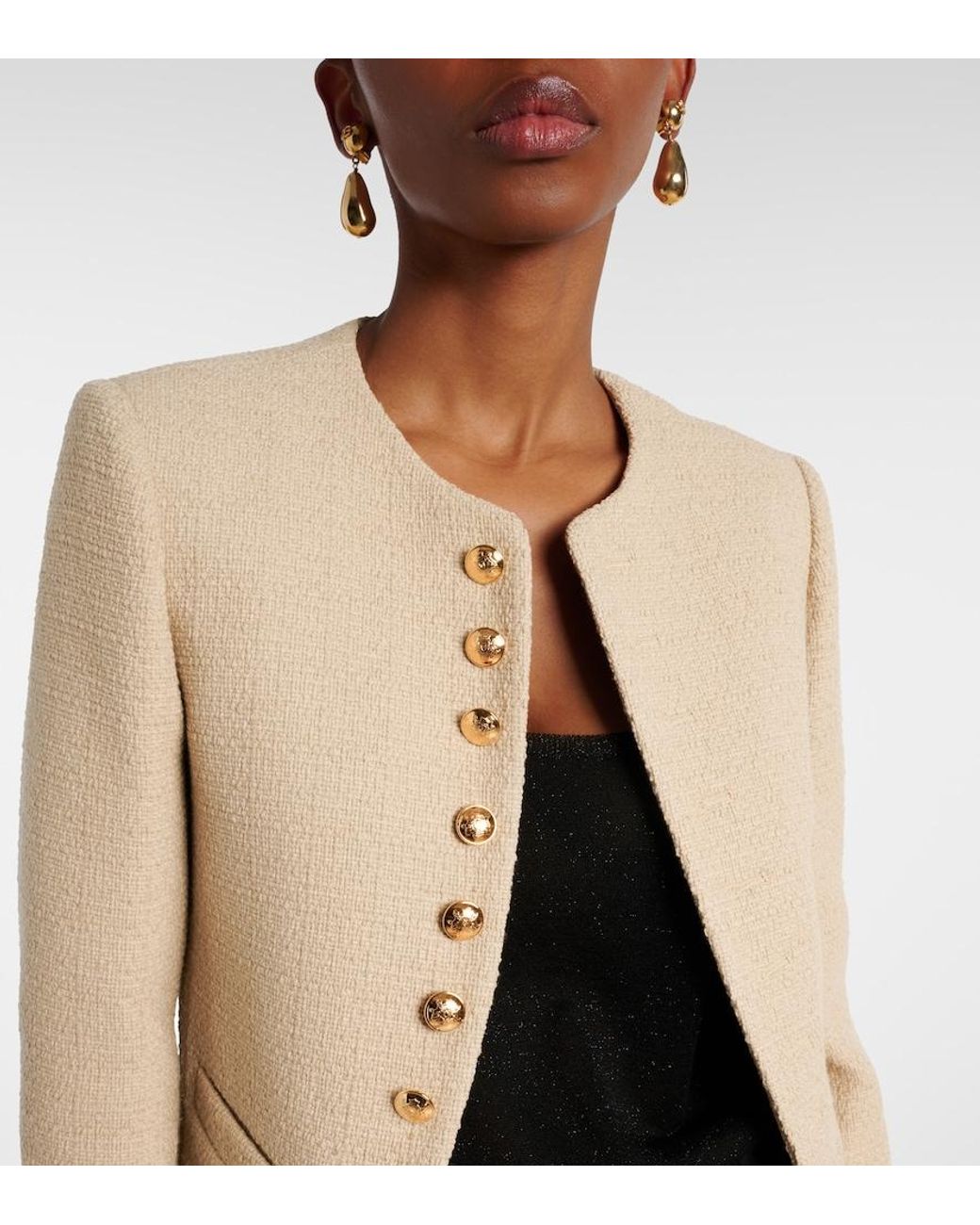 Nili Lotan Natural Patti Cotton-Blend Jacket