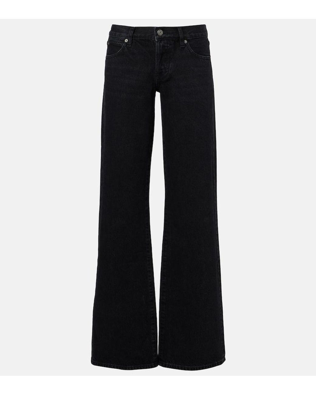 FRAME Black The Straight Jeans