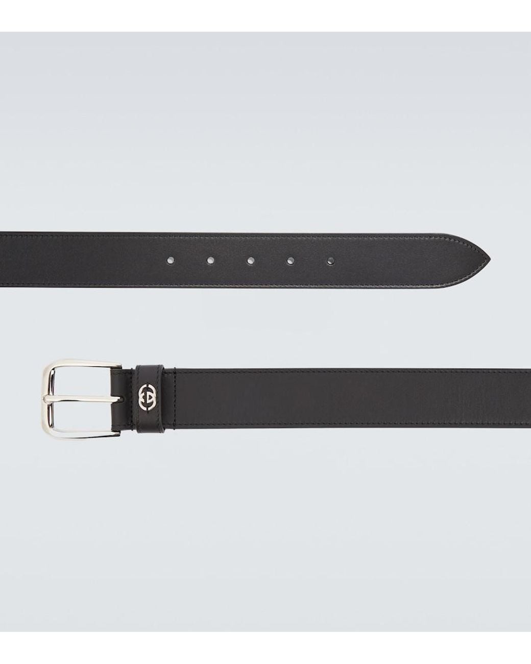 Gucci Guertel Gg Aus Leder in Black für Herren