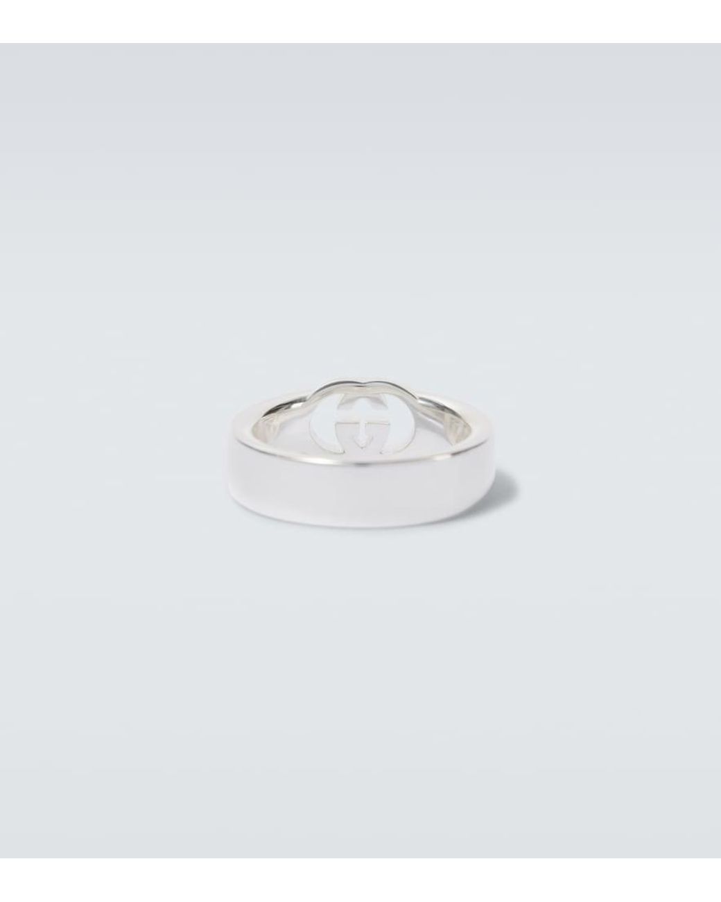 Gucci Ring Interlocking G Aus Sterlingsilber in White für Herren