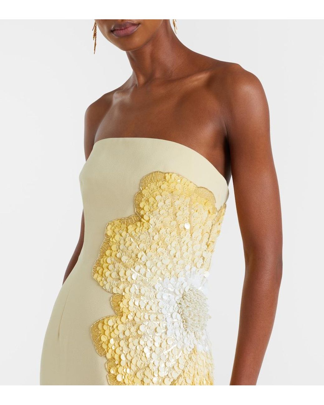 Rebecca Vallance Metallic Sequined Gown