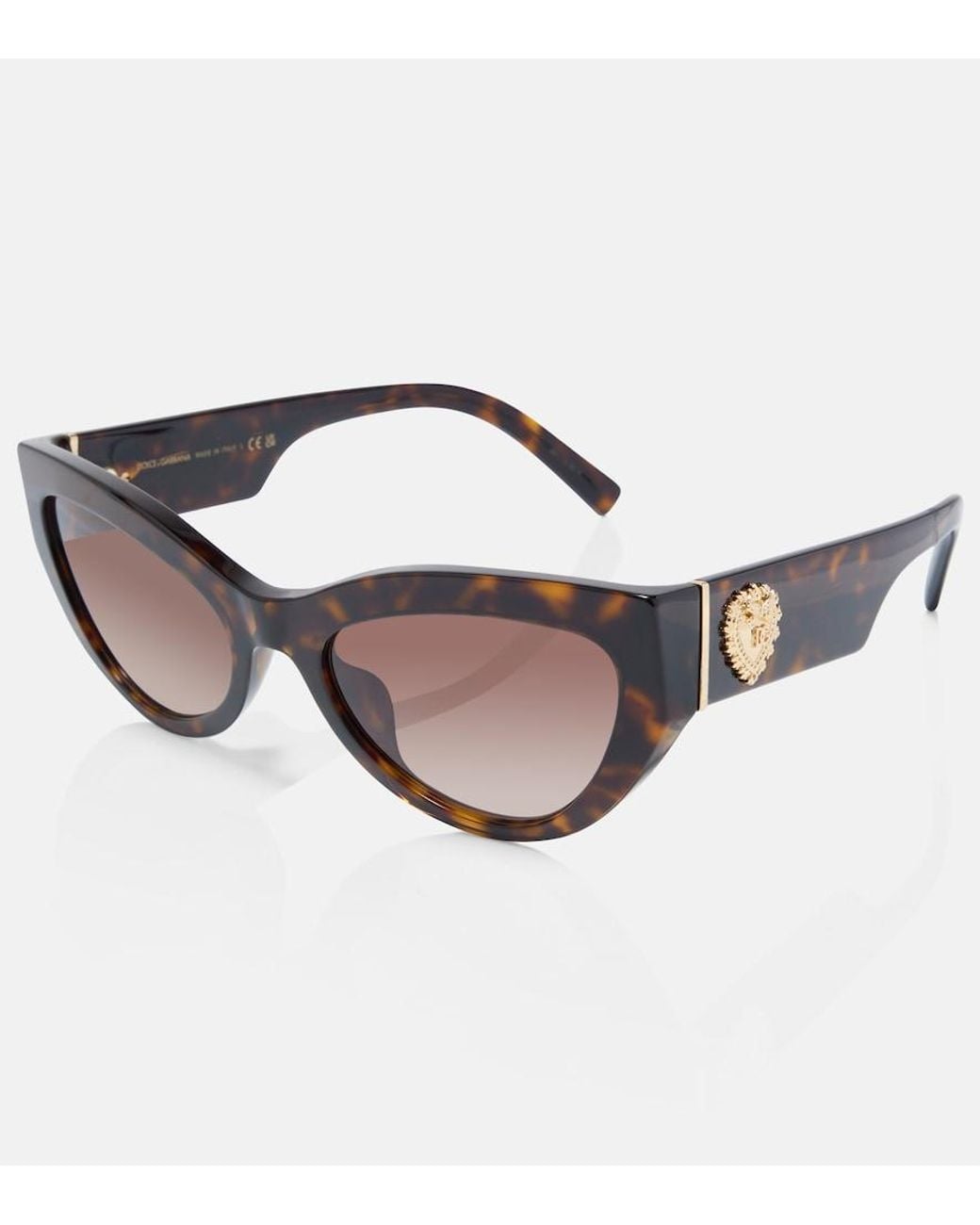 Dolce & Gabbana Brown Devotion Cat-Eye Sunglasses