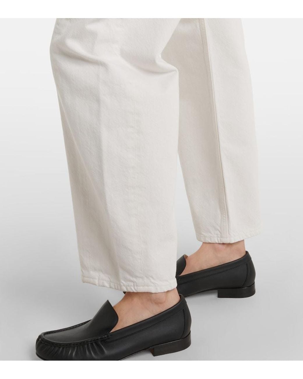 Agolde White Luna Barrel-Leg Jeans