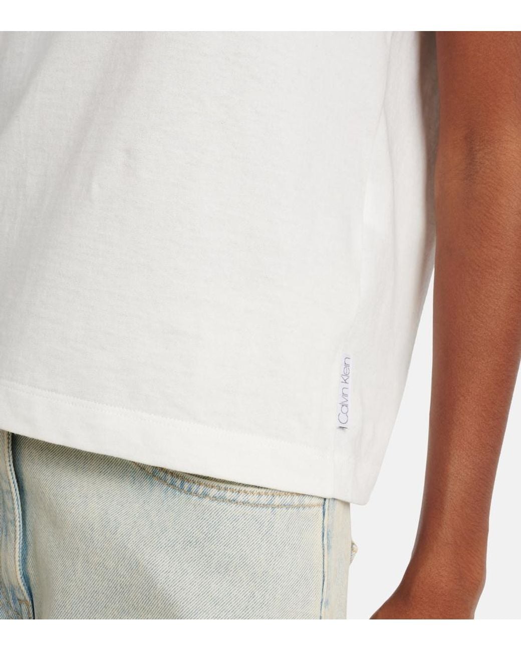 Calvin Klein White Marta Cotton Jersey T-Shirt