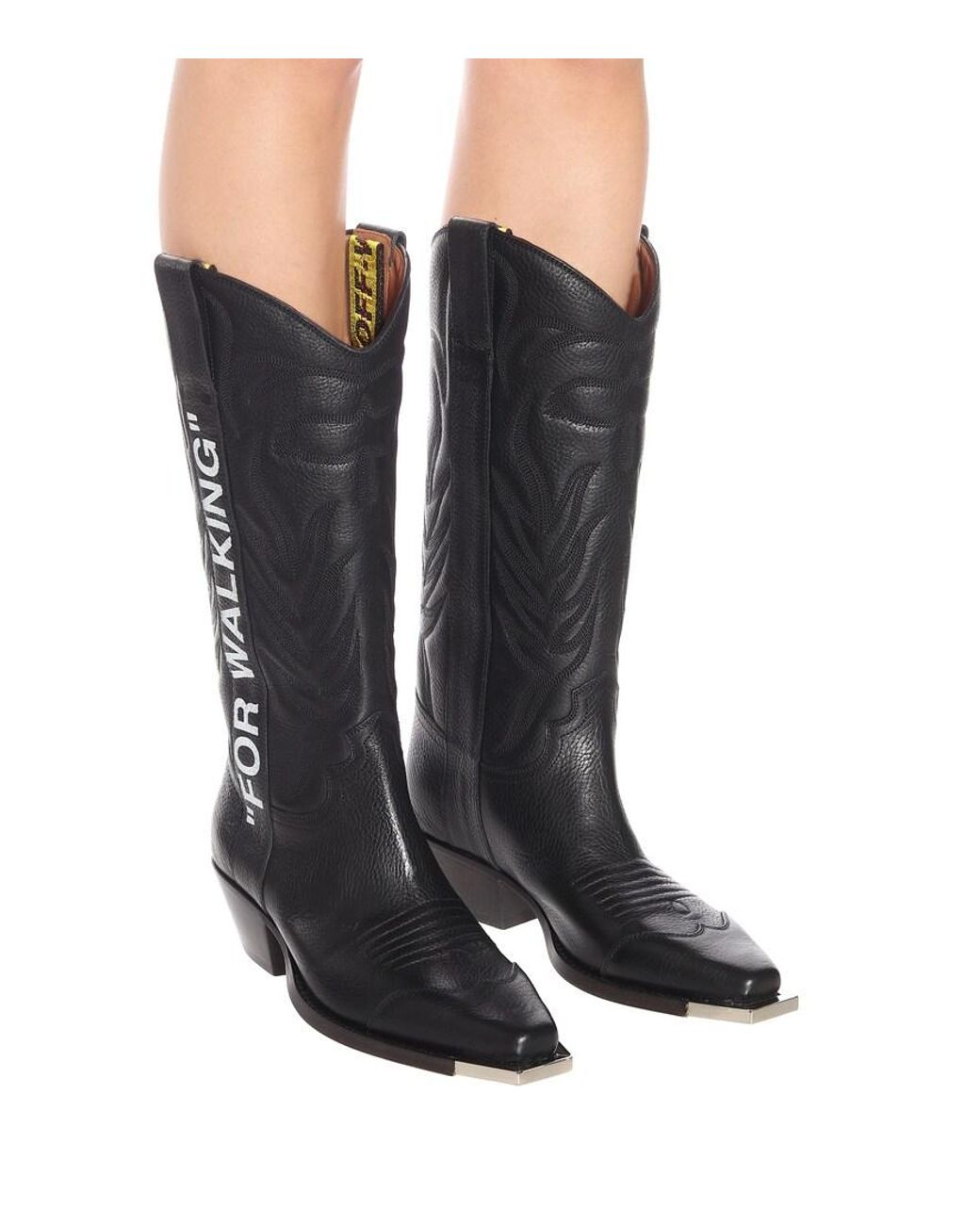 Stivali Cowboy For Walking In Pelle 40Mm di Off White c o Virgil Abloh in Nero Lyst