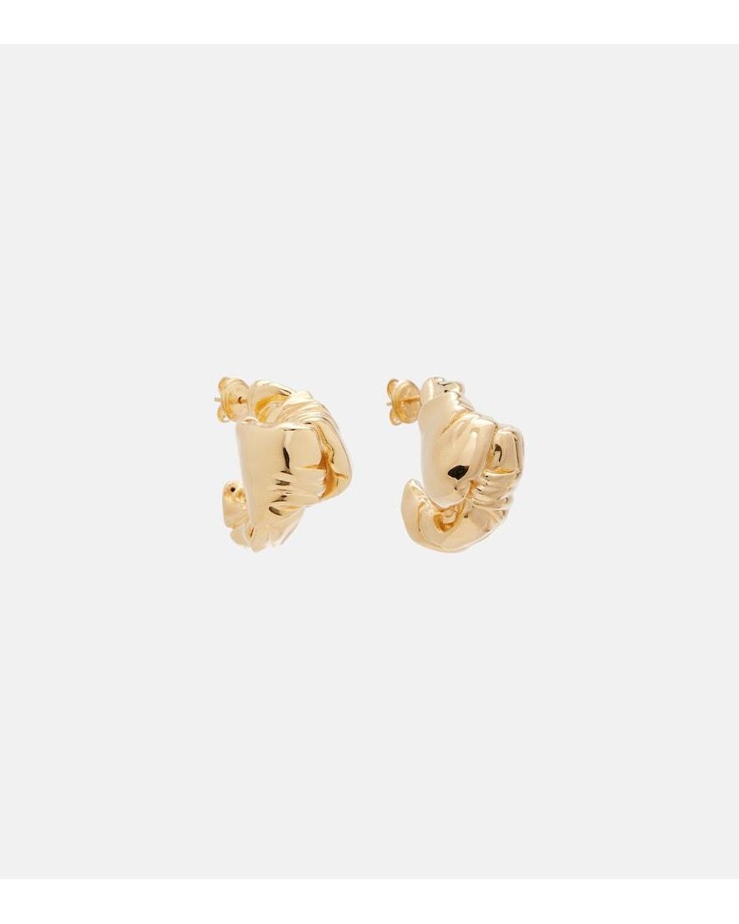 Bottega Veneta Metallic 18Kt-Plated Sterling Earrings