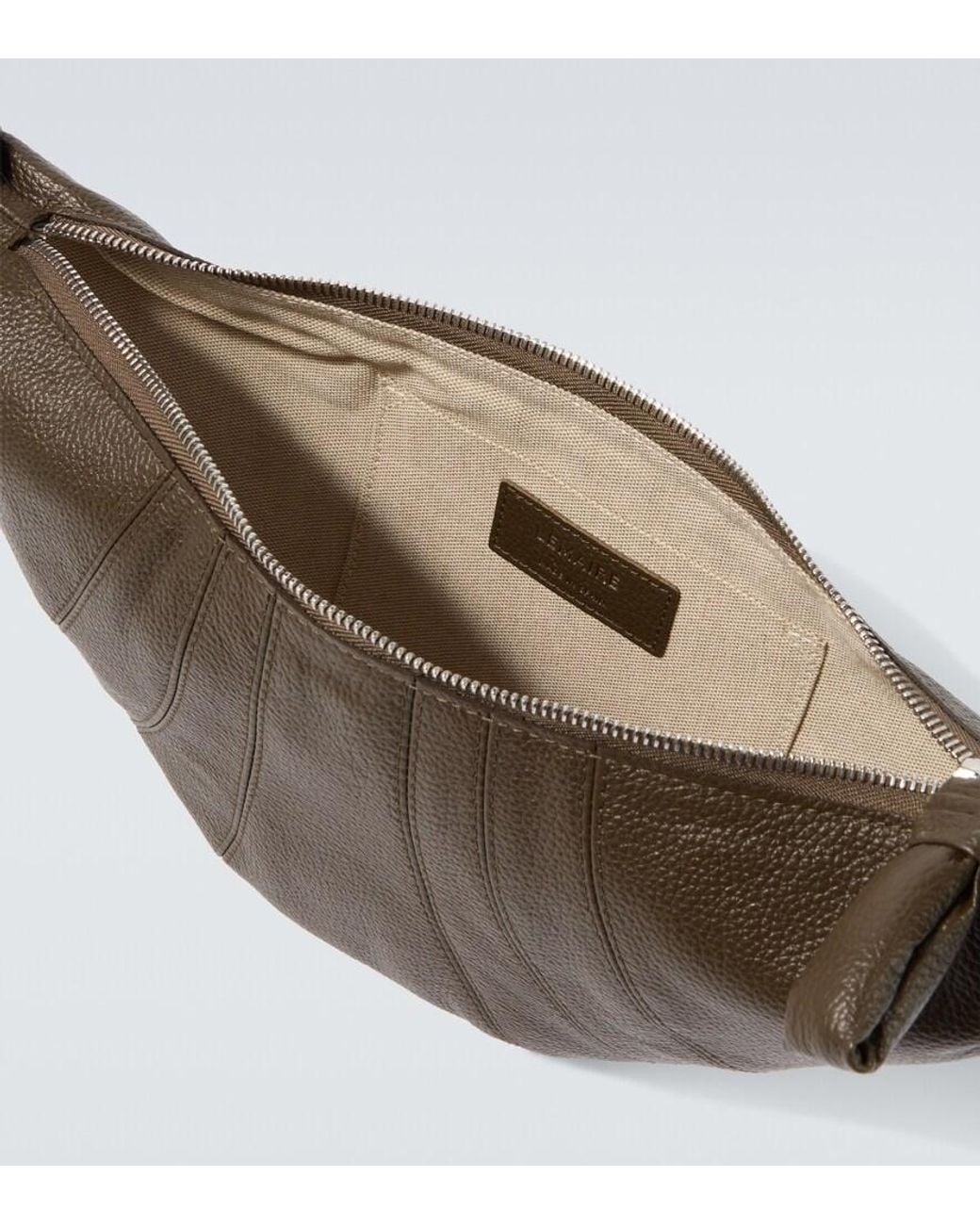 Lemaire Metallic Croissant Small Leather Shoulder Bag for men