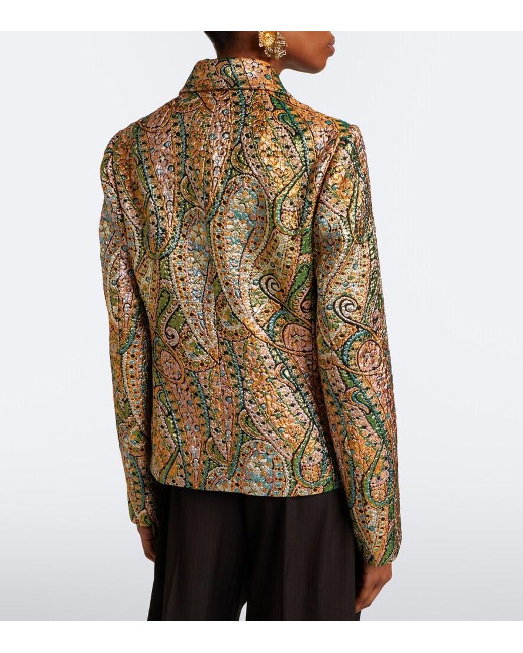 Dries Van Noten Brown Paisley Jacquard Jacket