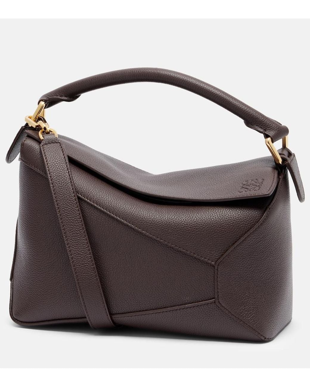 Loewe Black Puzzle Edge Small Leather Top-Handle Bag