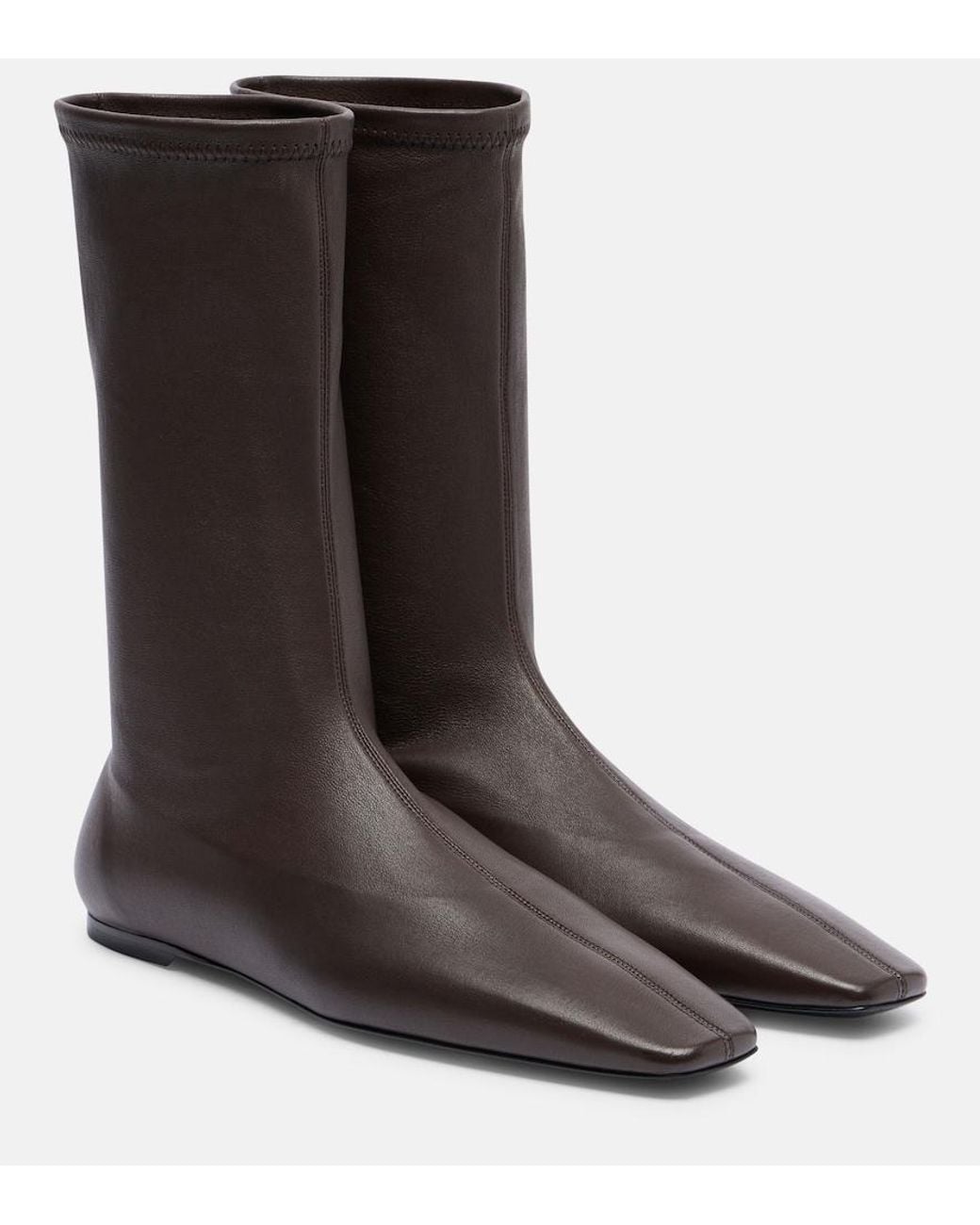 Totême Brown Leather Boots
