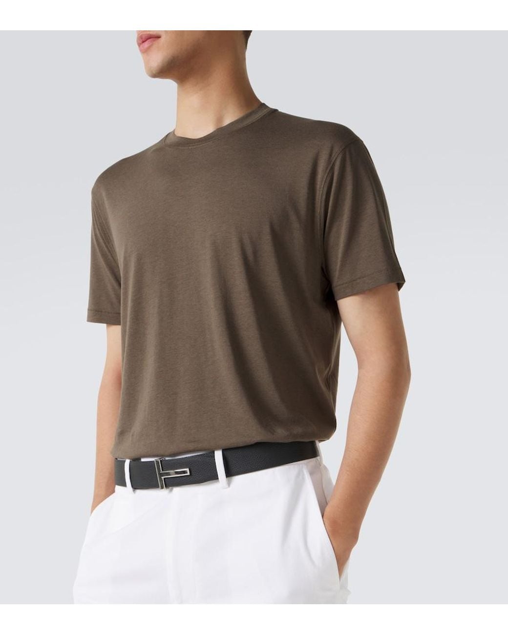 Tom Ford Brown Jersey T-Shirt for men