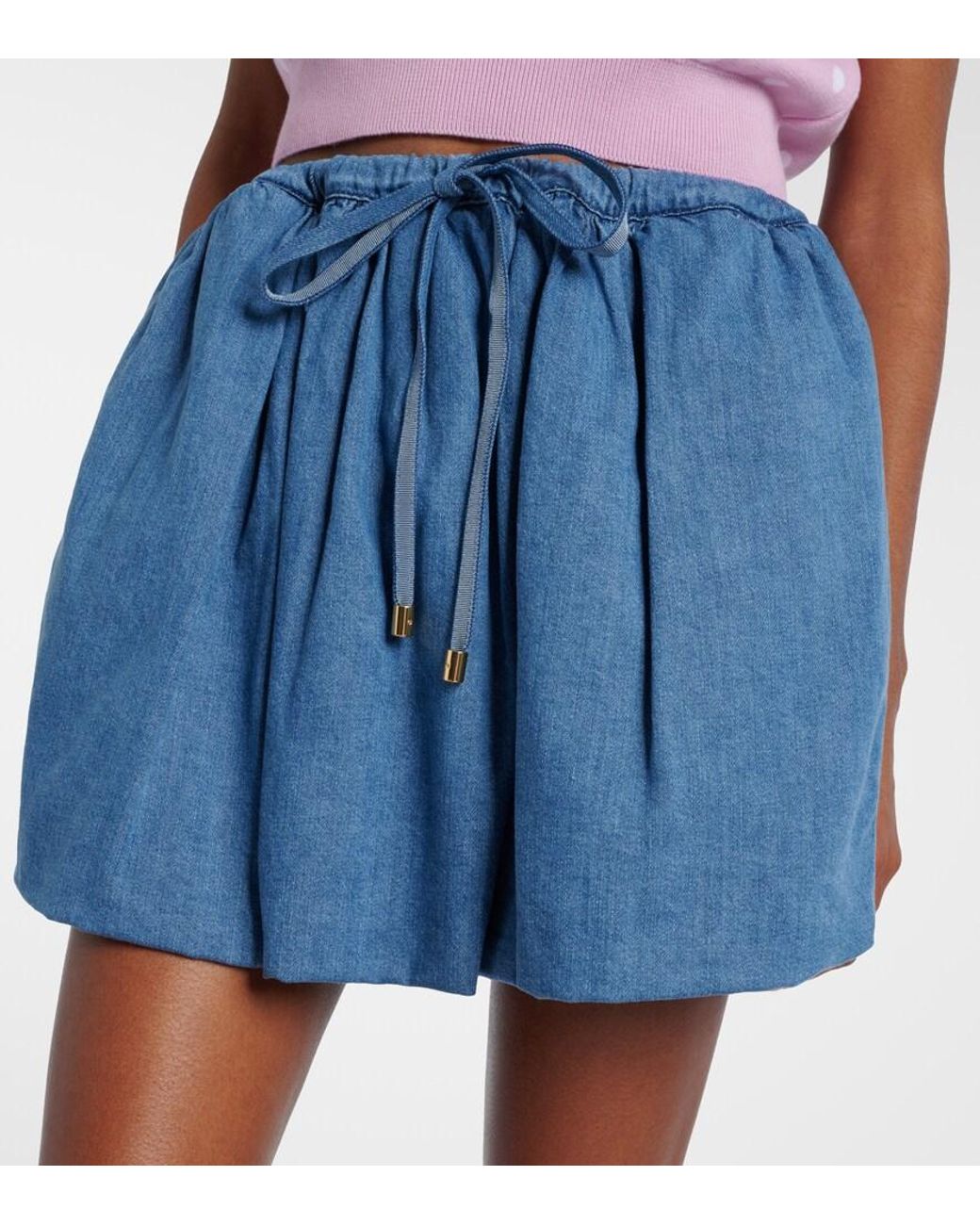 Patou Blue Denim Miniskirt