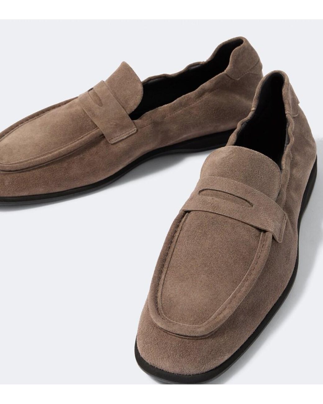 Brioni Brown Suede Penny Loafers for men