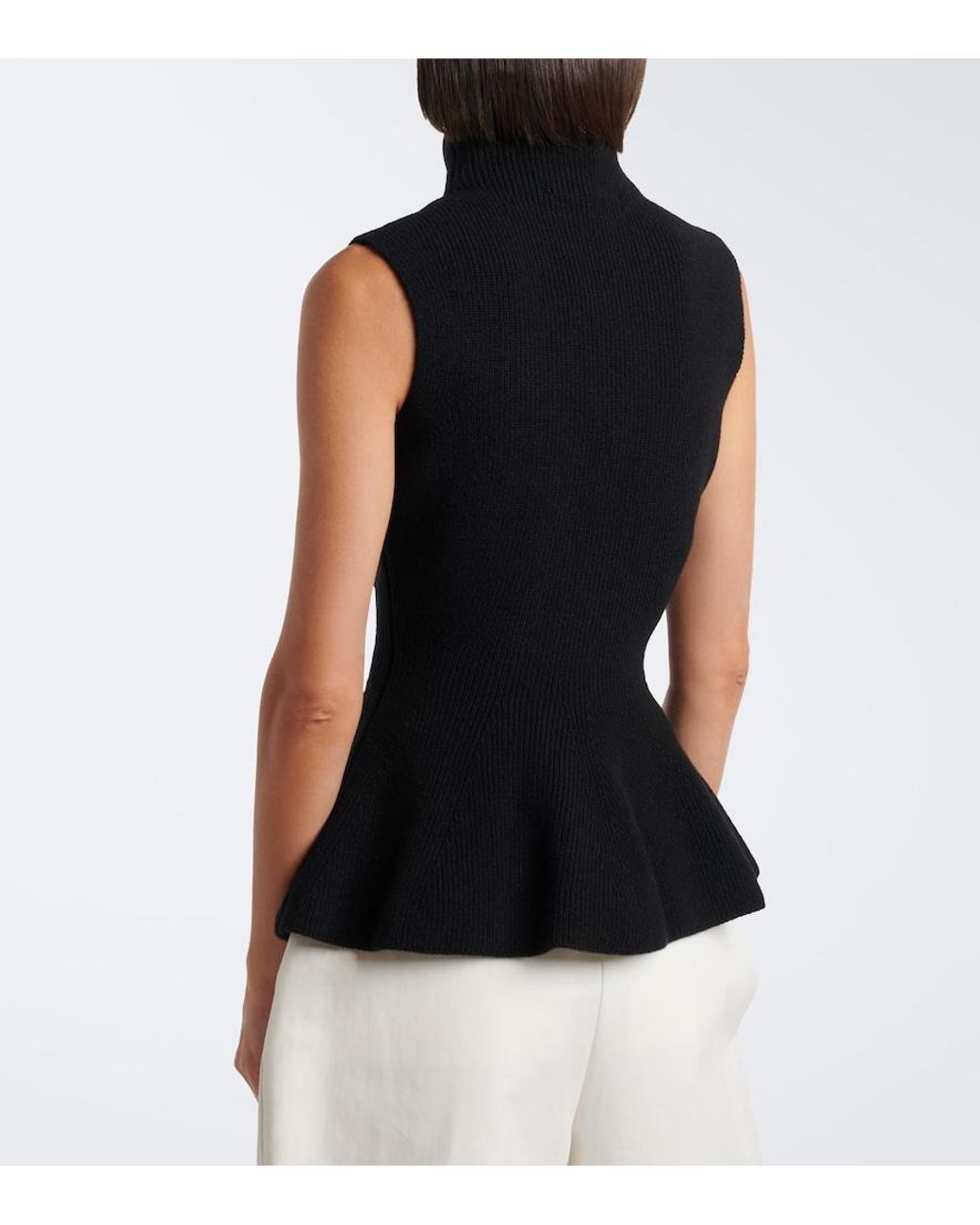 Rohe Black Wool And Cashmere Turtleneck Top