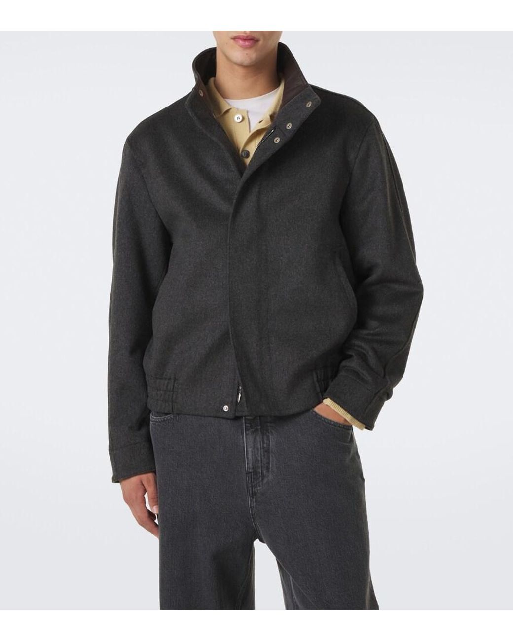 Lardini Gray Virgin Wool Jacket for men