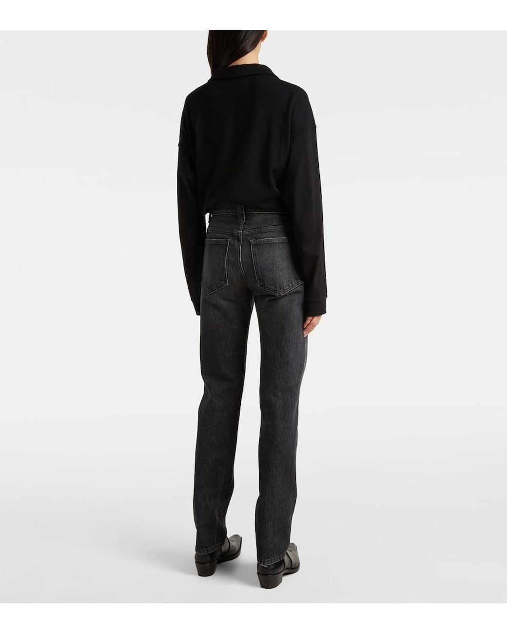Khaite Blue Farley Straight Jeans
