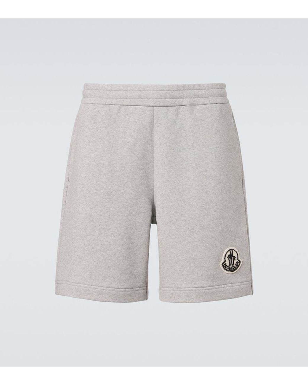Moncler White Cotton Jersey Bermuda Shorts for men