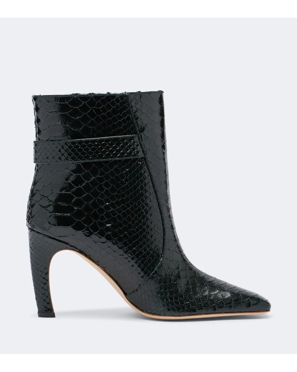Malone Souliers Black Rowan Snake-Effect Leather Ankle Boots