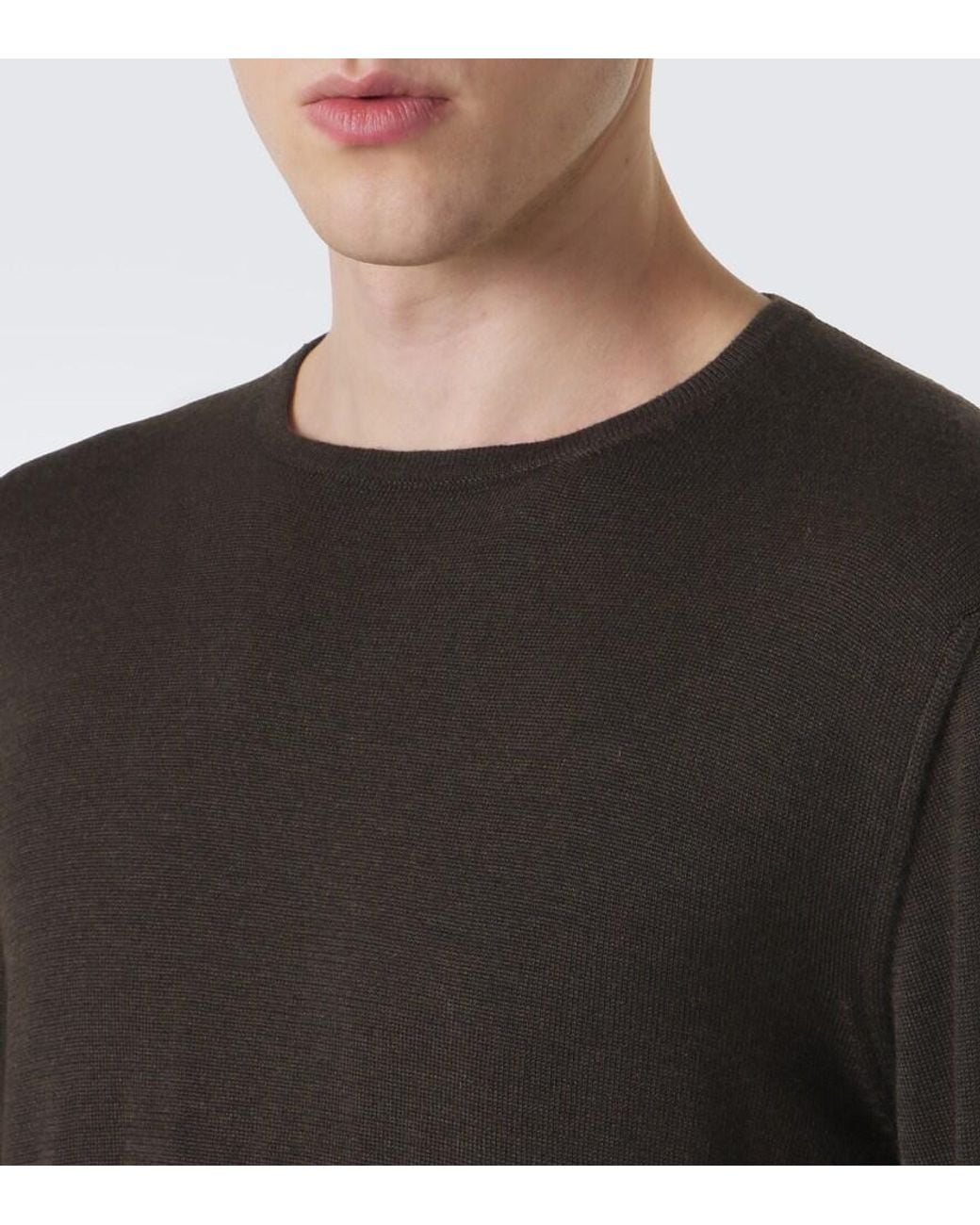 STÒFFA Brown Wool And Silk Sweater for men