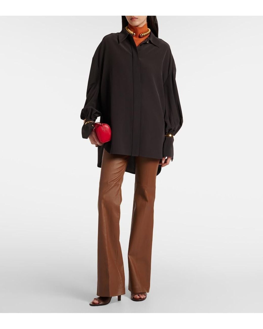 Joseph Black Camilia Satin Twill Shirt
