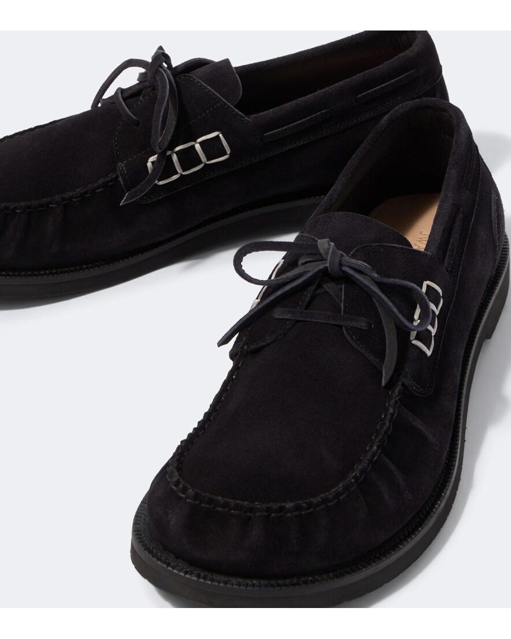 J.W. Anderson Black Suede Boat Shoes for men