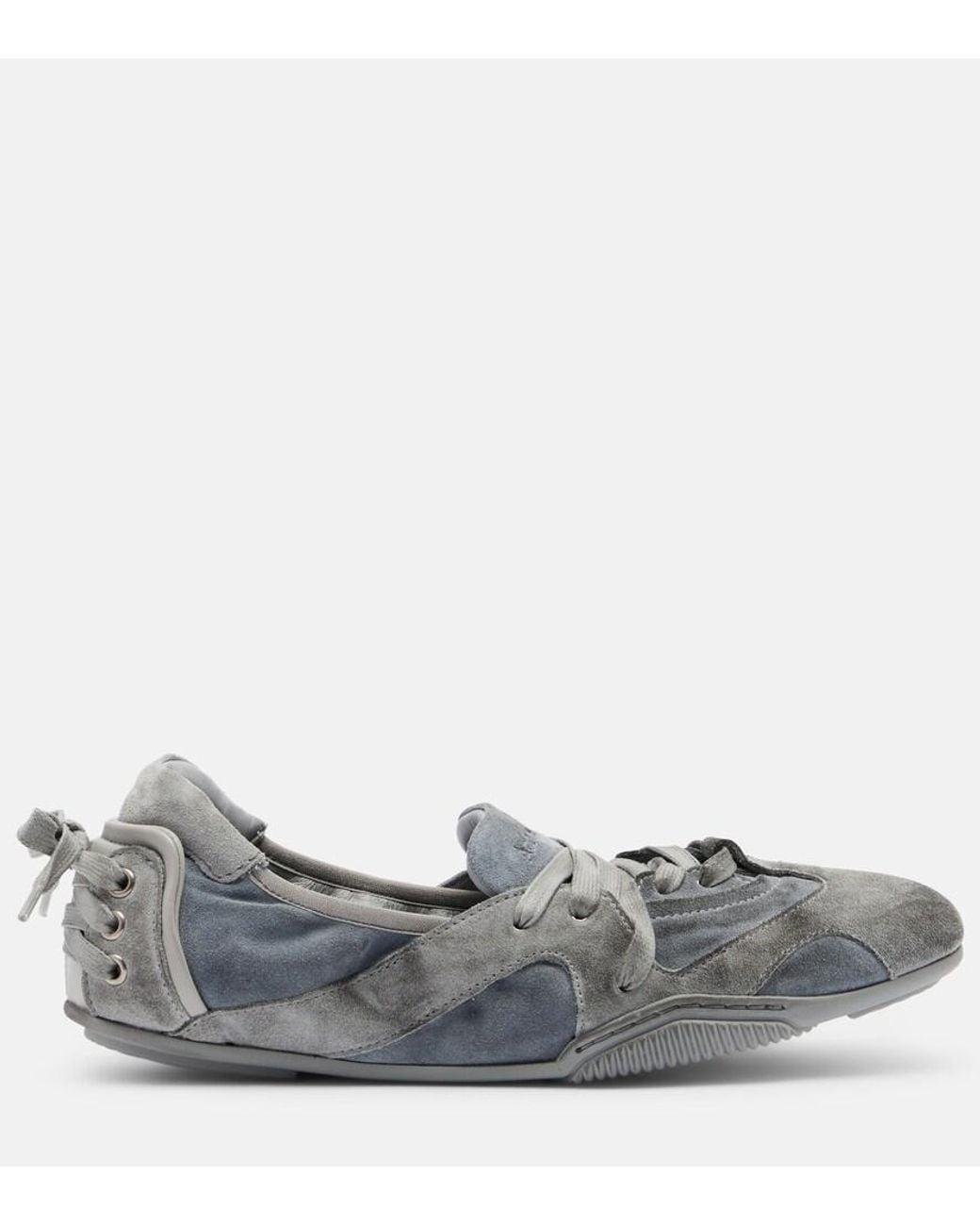 Acne Gray Suede Sneakers