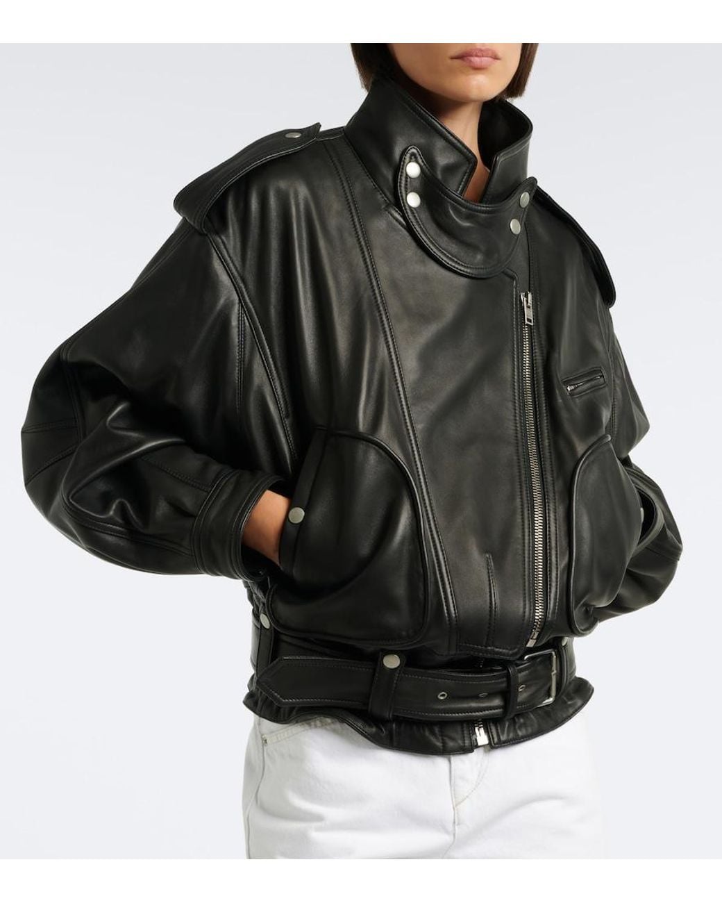 Isabel Marant Black Farza Leather Jacket
