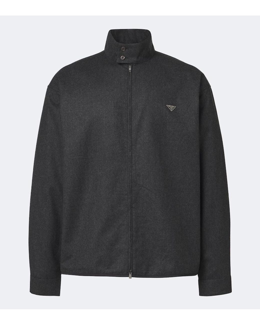 Prada Black Virgin Wool Jacket for men