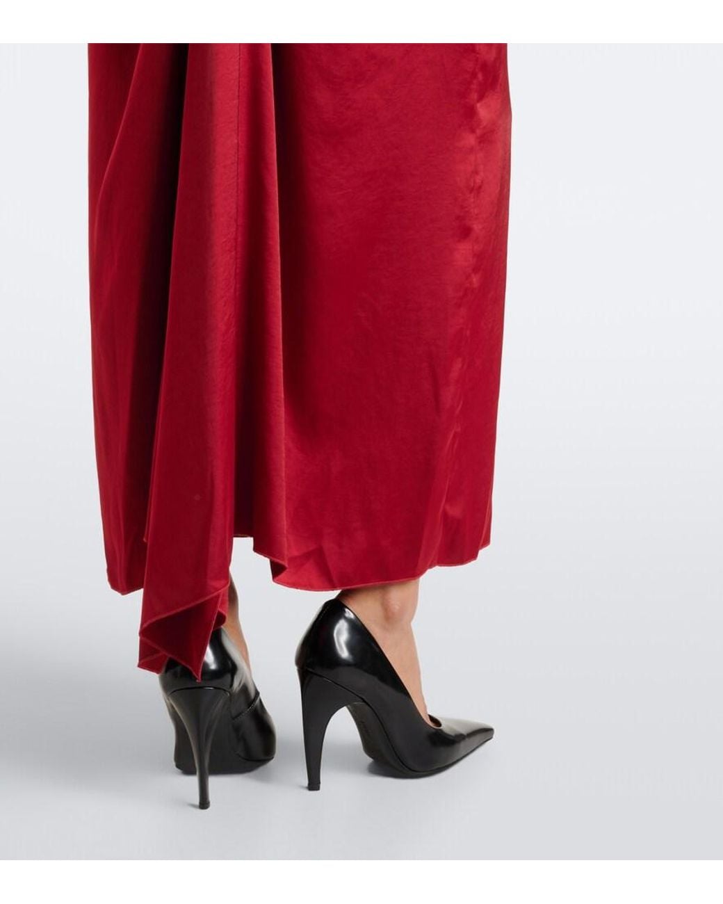 FFORME Imogen Gathered Satin Maxi Dress