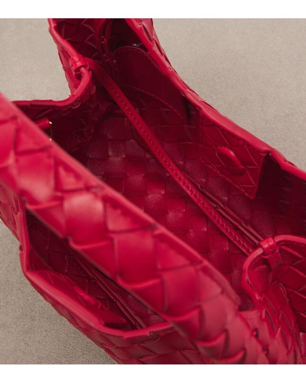 Bottega Veneta Red Baby Campana Leather Top-Handle Bag