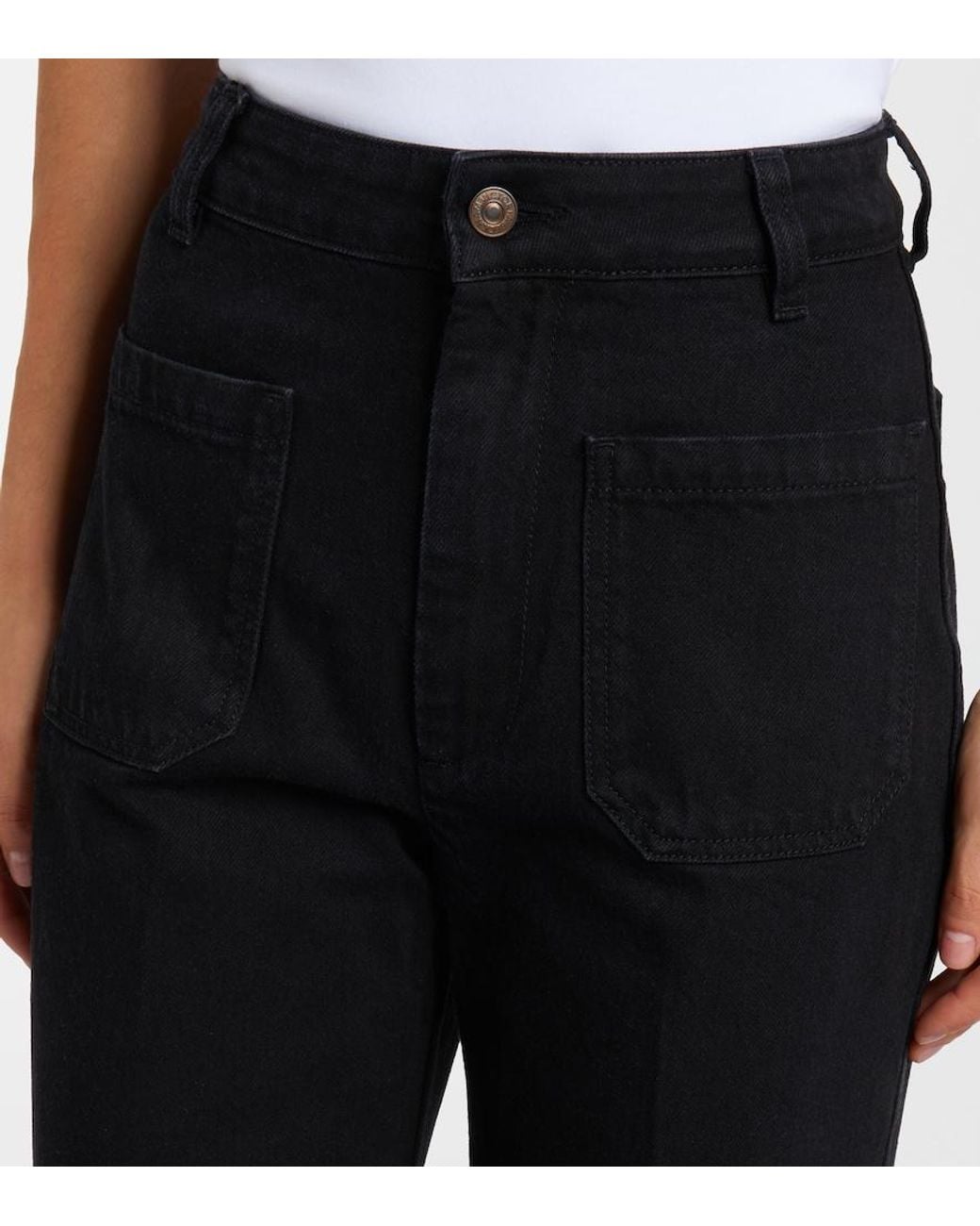Victoria Beckham Blue Alina Wide-Leg Jeans