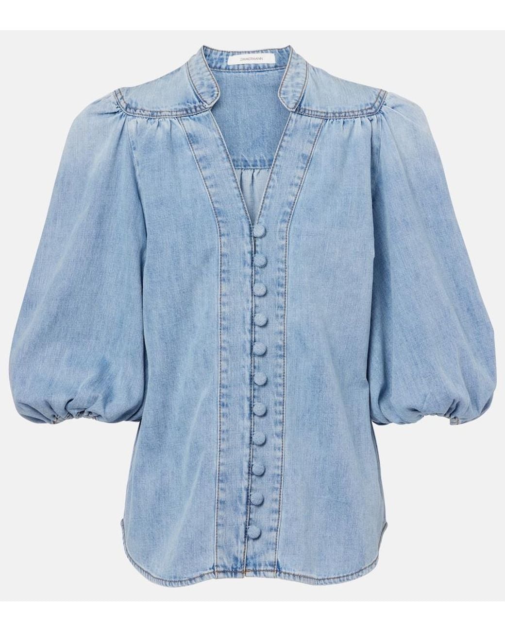 Zimmermann Blue Lucky Denim Blouse