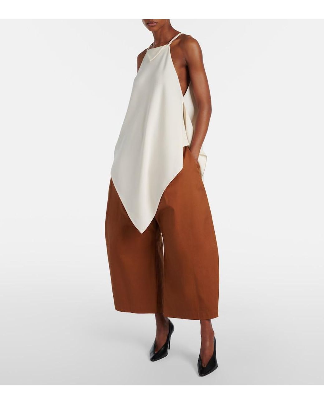 Balenciaga Brown Crepe Balloon Pants