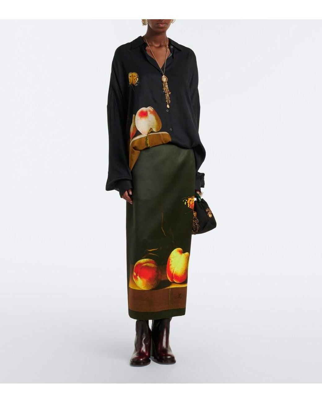 Borsa A Mano Small di Dries Van Noten in Black