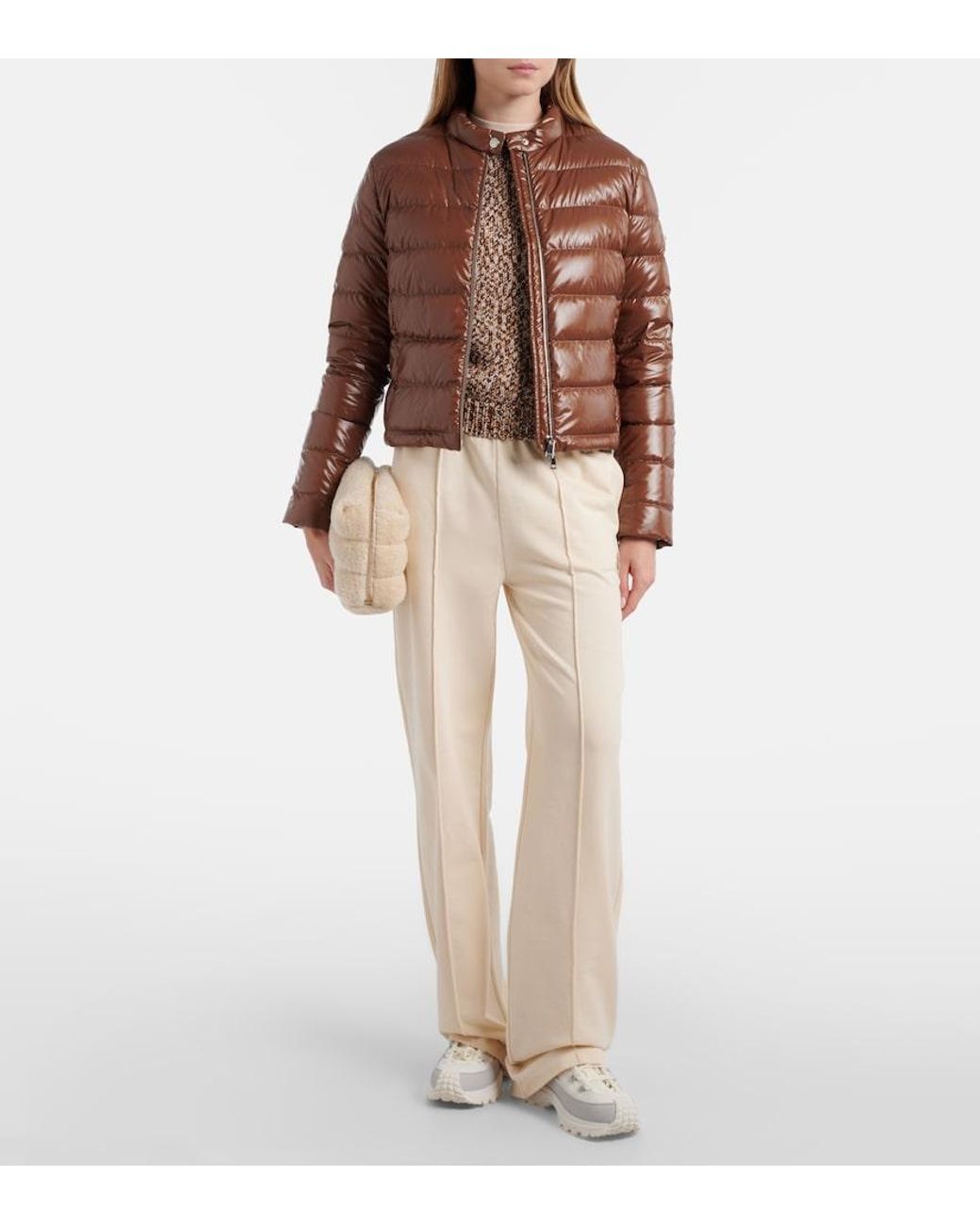 Moncler Brown 'Papillon' Down Jacket