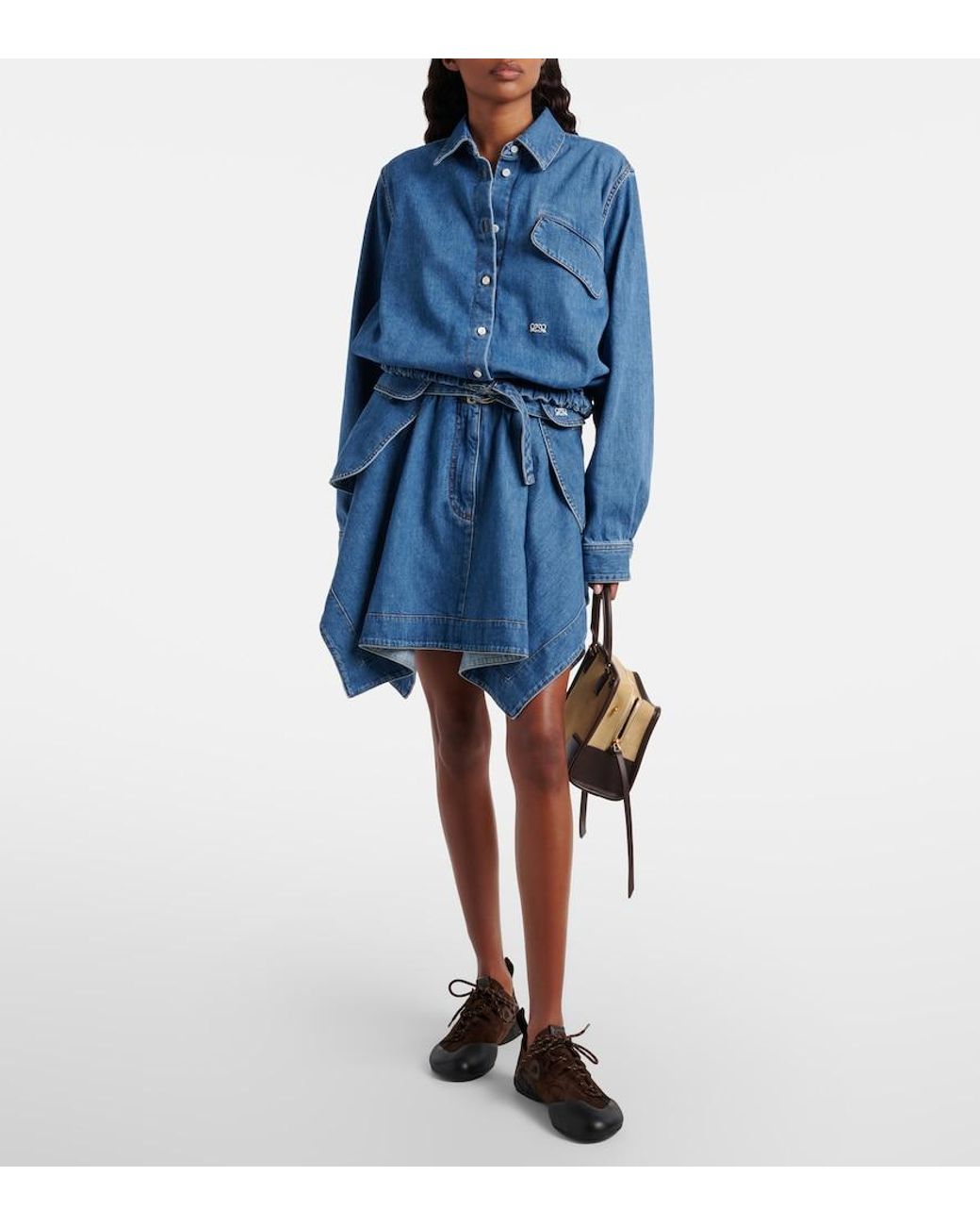 Loewe Blue Double L Denim Shirt