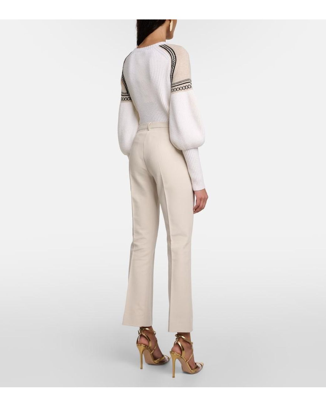 Max Mara Natural Fatina Cropped Straight Pants